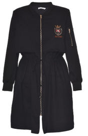 Long Length Thin Cool Womens Coats Street Style Waist String Fasten