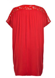 Casual Style Ladies Plus Size Dresses With Round Neck; Long Blouse Viscose Material