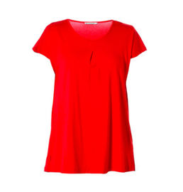 Red Or Black Color Ladies Fashion Tops Womens Dressy T Shirts Eco Friendly