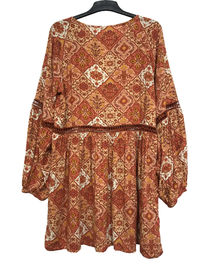 Customized Flower Print Long Dress / Women'S Pleated Dress XS - XXL Size