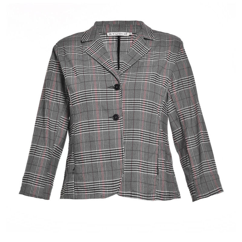 Multi Stripe Ladies Formal Blazers , Long Sleeve Meeting Wear Female Formal Coat